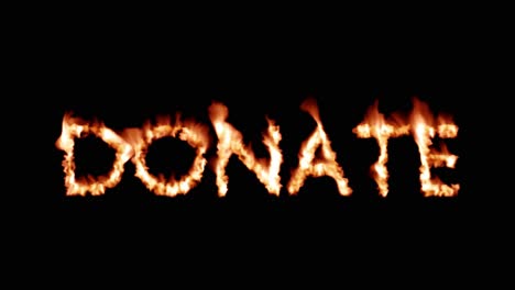 Donate-hot-text-brand-branding-iron-donation-metal-flaming-heat-flames-4K